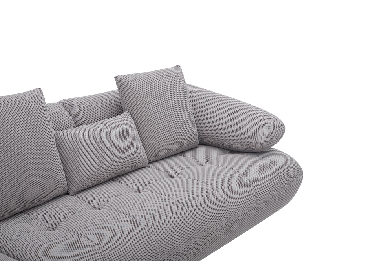 Savannah Fabric Sectional in Grey | J&M Furniture - Canal Furniture