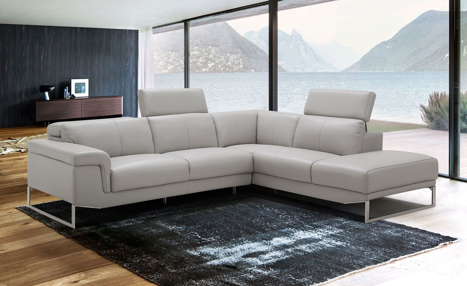 Athena Leather Sectional | J&M Furniture - Canal Furniture