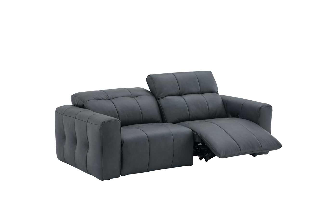 Prescott Leather Sofa in Dark Grey | J&M Furniture - Canal Furniture