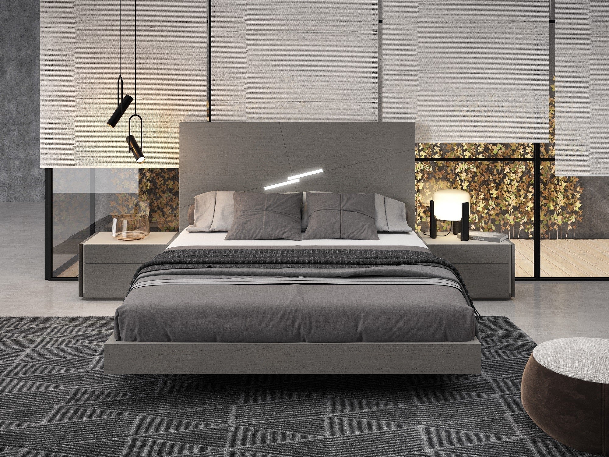 Faro Premium Bed in Grey | J&M Furniture - Canal Furniture