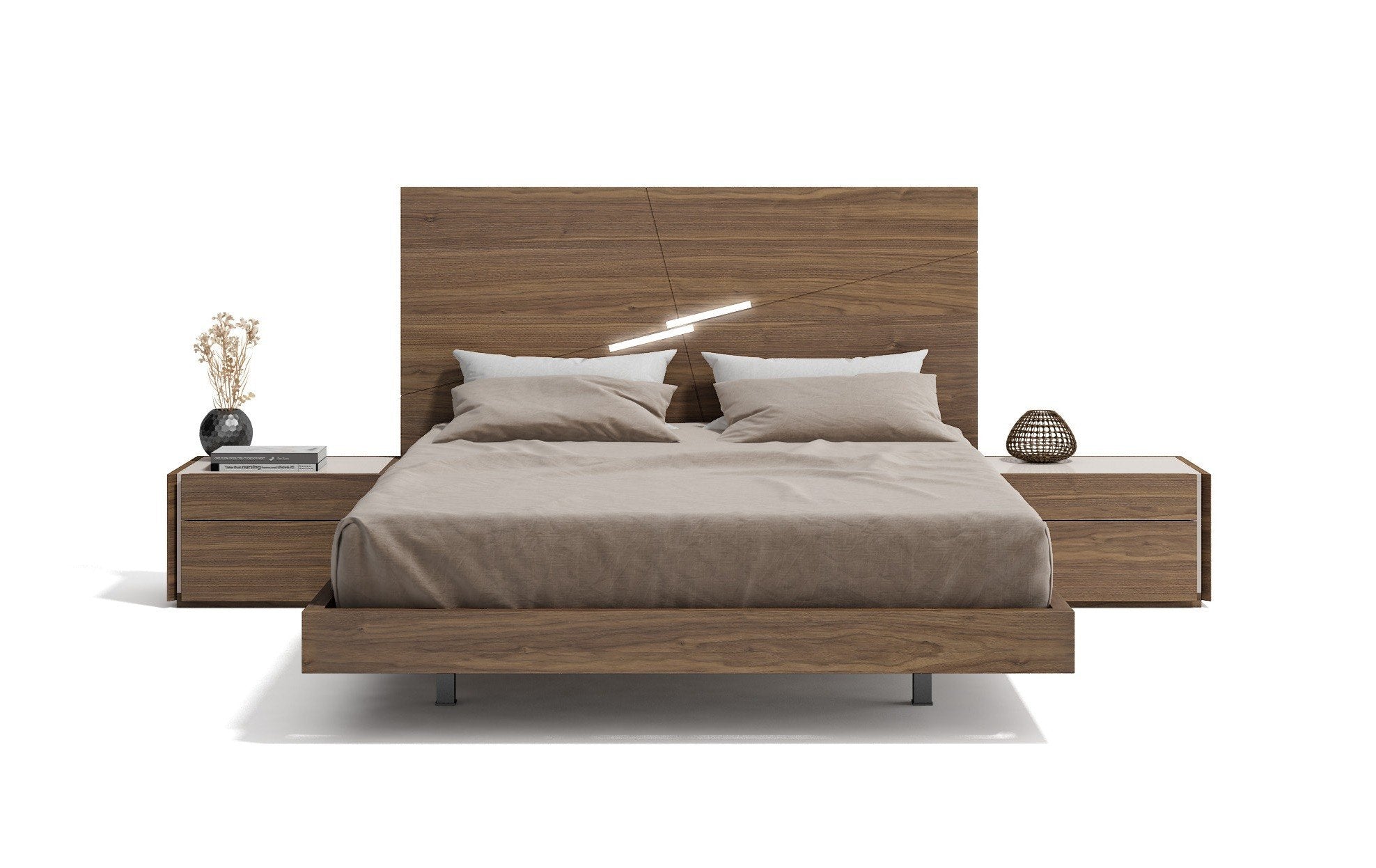 Faro Premium Bed in Walnut | J&M Furniture - Canal Furniture