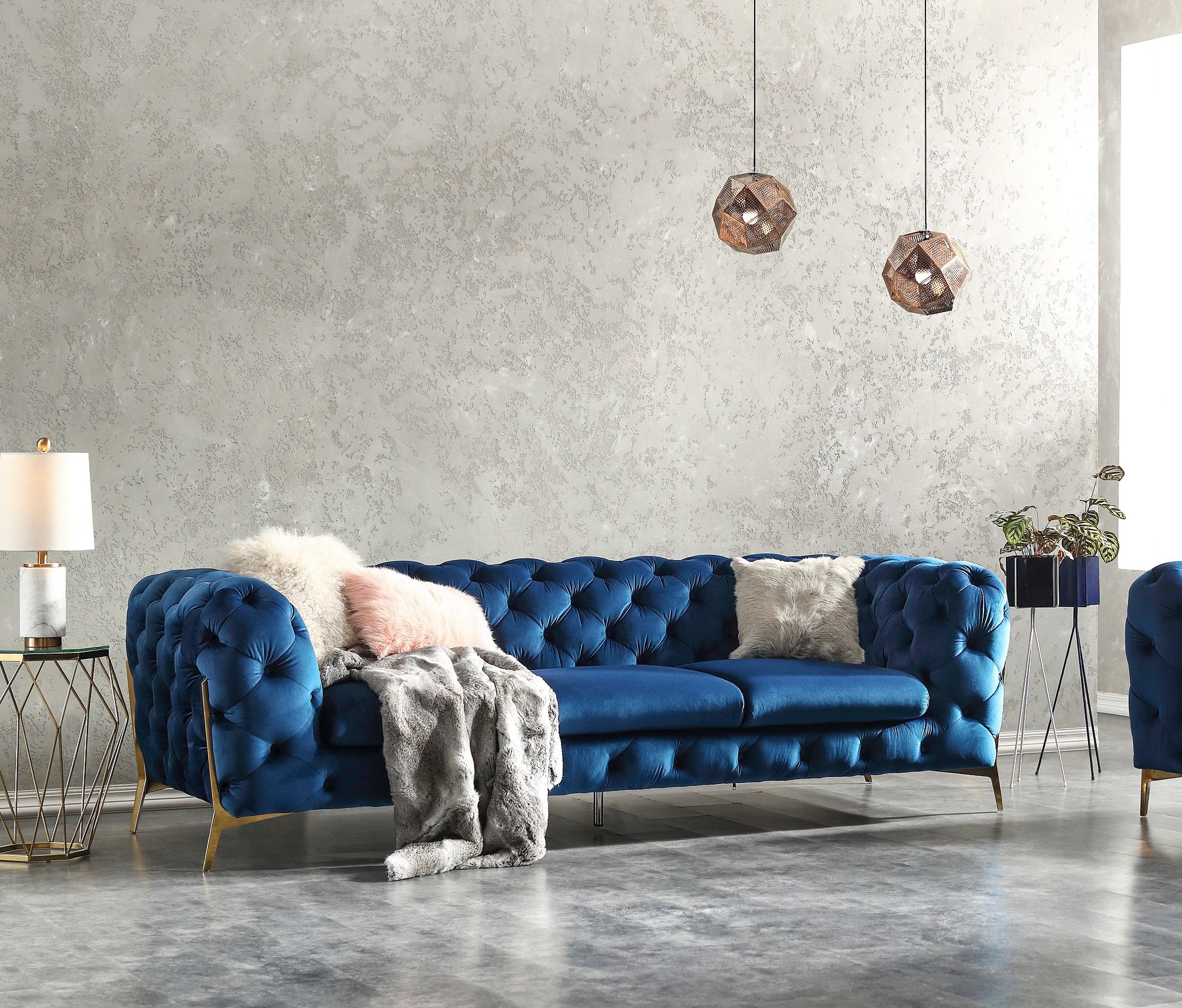 Glamour Blue Sofa Collection | J&M Furniture - Canal Furniture