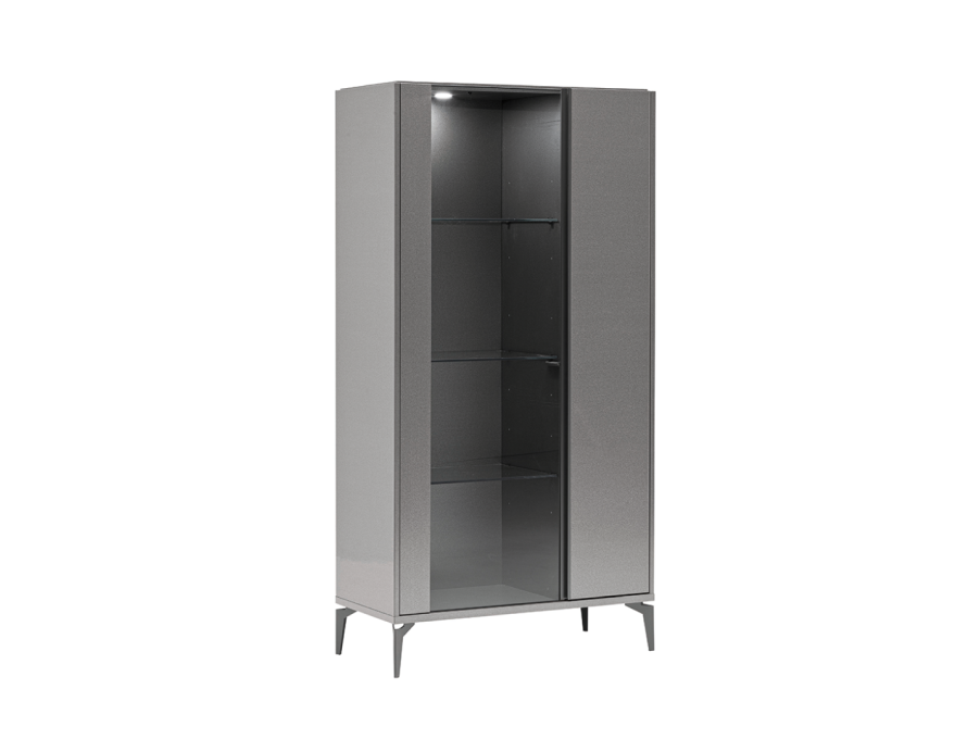 Graphite 2 Door Curio - Canal Furniture