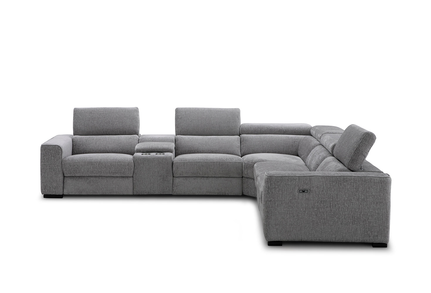 Picasso Motion Fabric Sectional in Light Grey | J&M Furniture - Canal Furniture