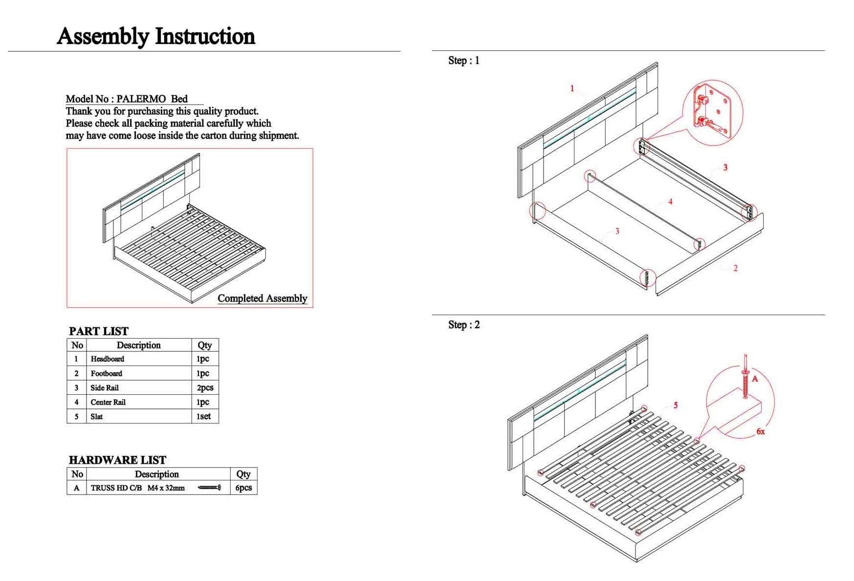 Palermo Bed in White | J&M Furniture - Canal Furniture