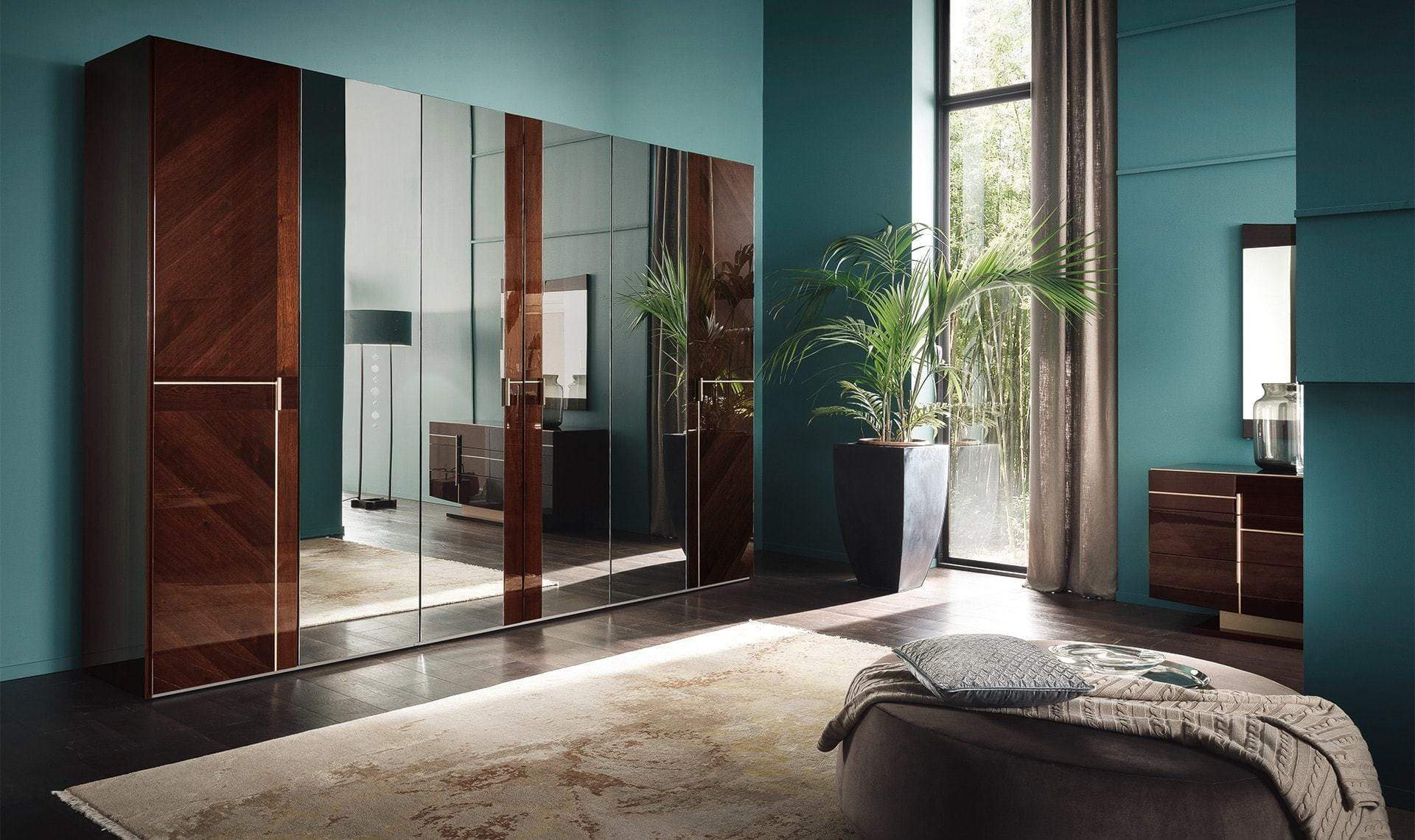 Alf Italia Bedroom Sets Bellagio Italian Bed in Coffee Walnut