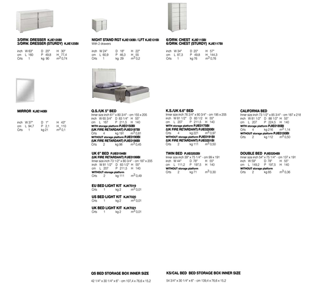 Alf Italia Bedroom Sets Imperia Storage Platform Bed | Alf Italia