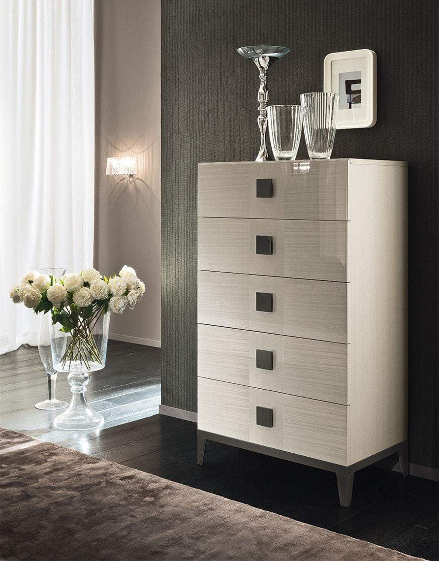 Alf Italia Bedroom Sets Mont Blanc Bed w/ Wooden Headboard | Alf Italia