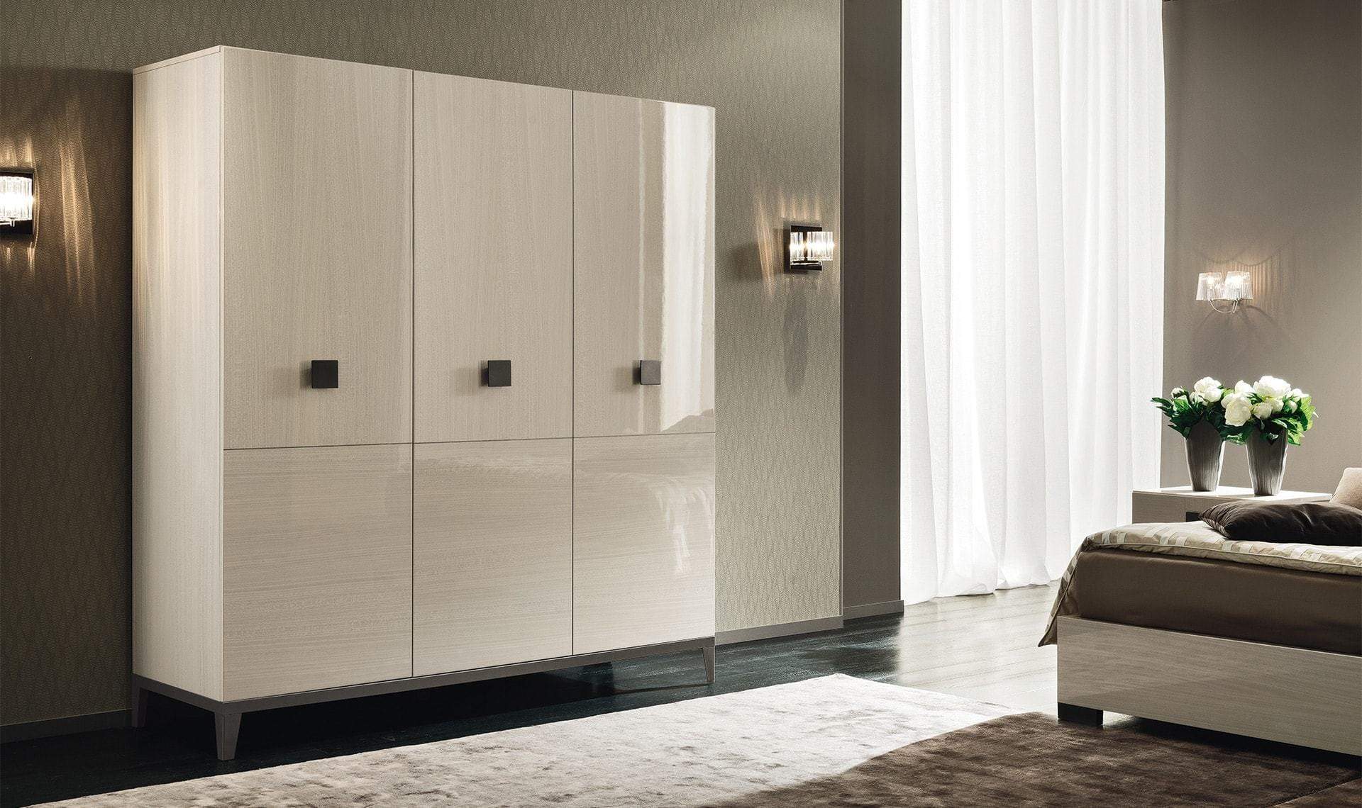 Alf Italia Bedroom Sets Mont Blanc Bed w/ Wooden Headboard | Alf Italia