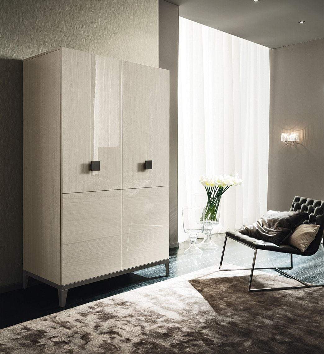 Alf Italia Bedroom Sets Mont Blanc Bed w/ Wooden Headboard | Alf Italia