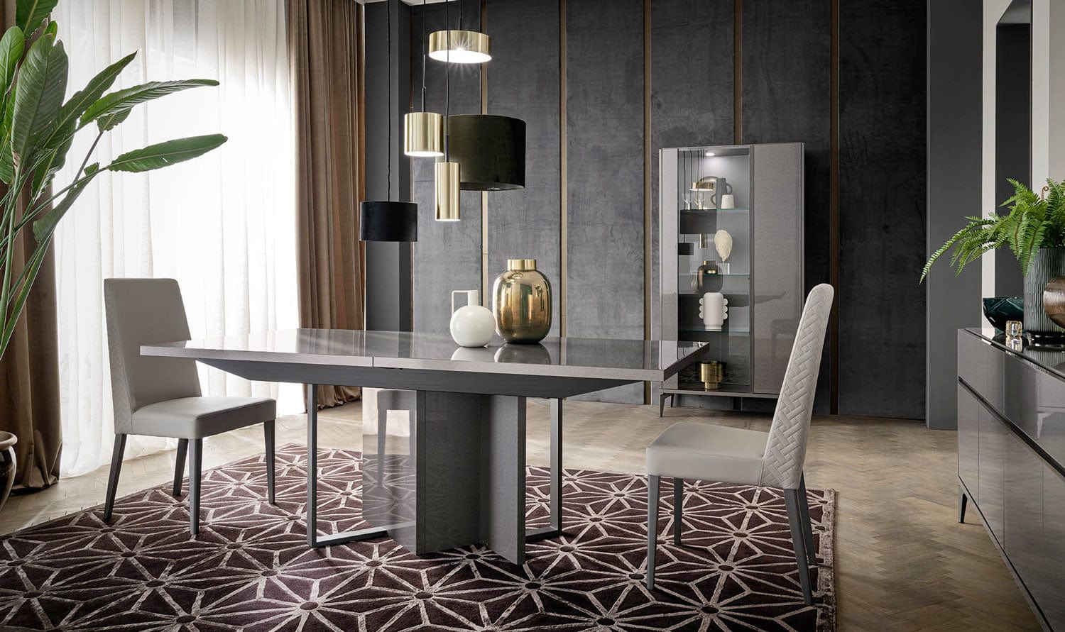 Graphite Ecoleather Dining Chair (Pair) - Canal Furniture