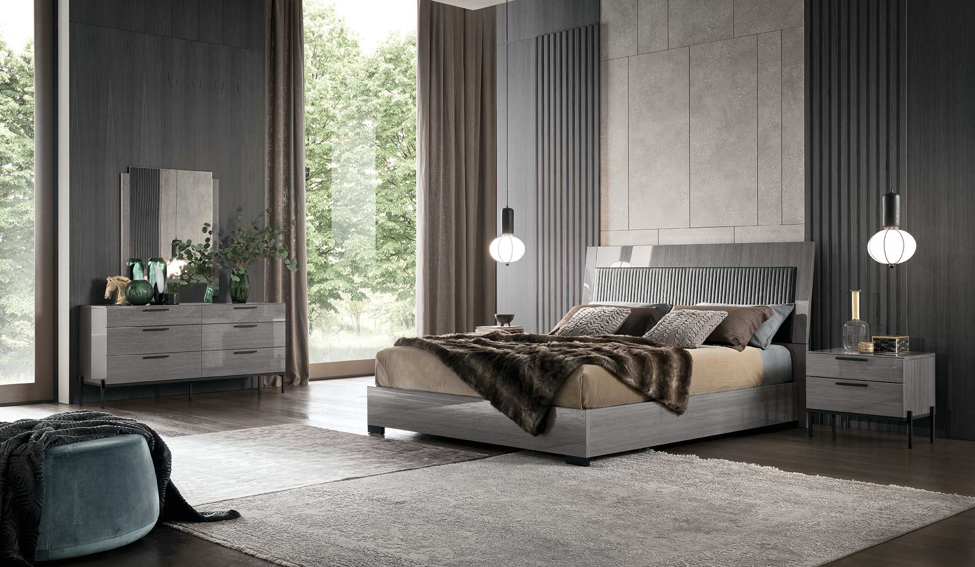 Alf Italia Nightstands Novecento 2 Drawer Nightstand