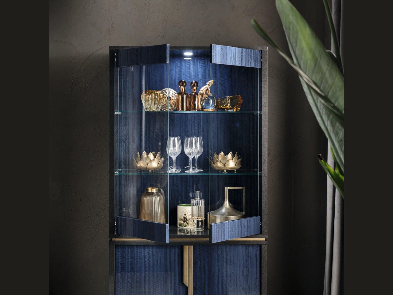 Oceanum 2 Door Curio - Canal Furniture