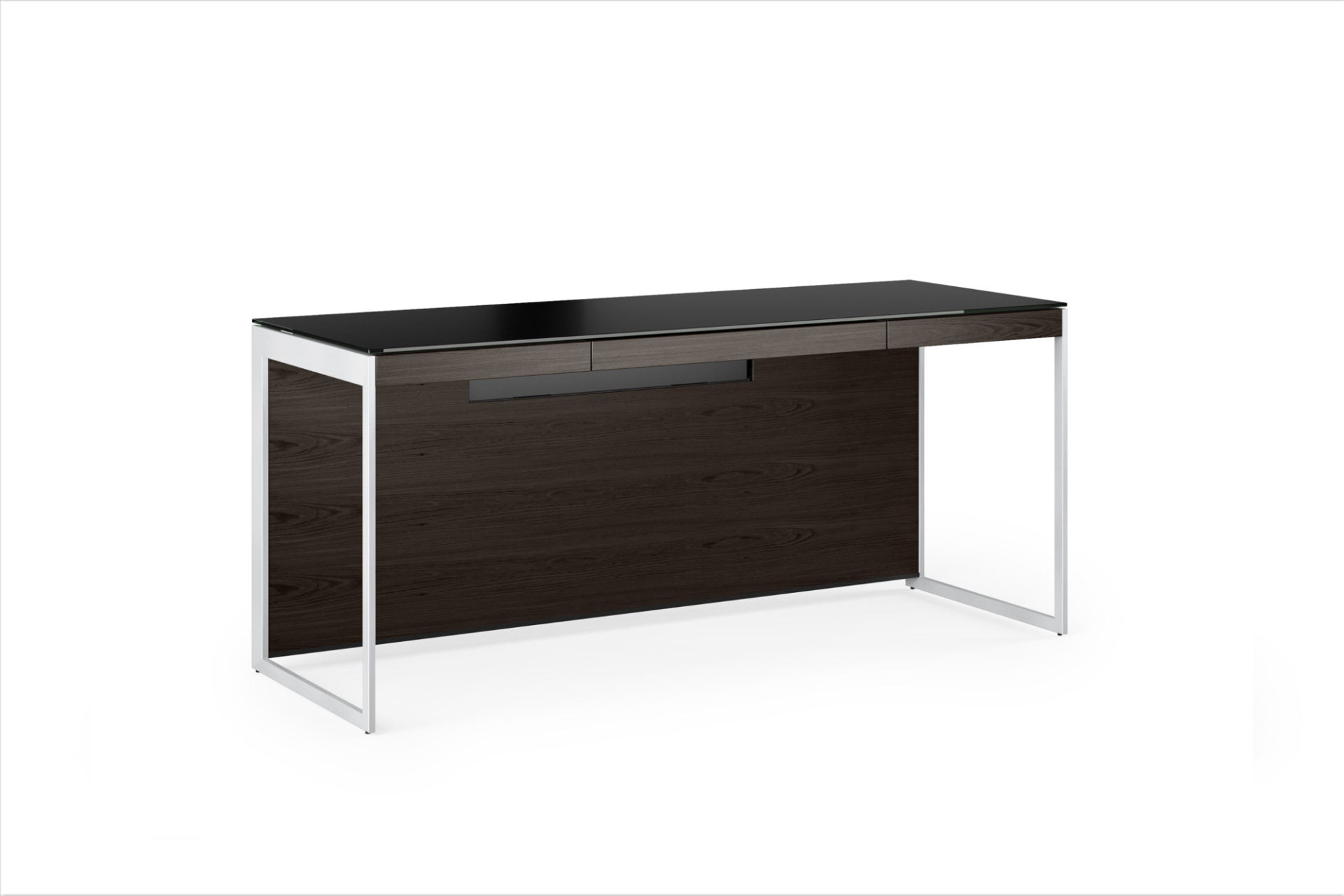 BDI Desk Charcoal Stained Ash (CRL) - Satin Nickel (S) Sequel 20 6101 Home Office Desk | BDI Furniture