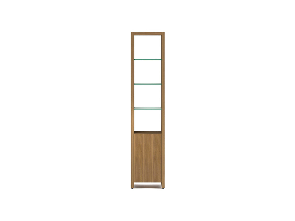 BDI Display & Storage Natural Walnut (wl) Linea Expandable Narrow Bookshelf 5801 | BDI Furniture