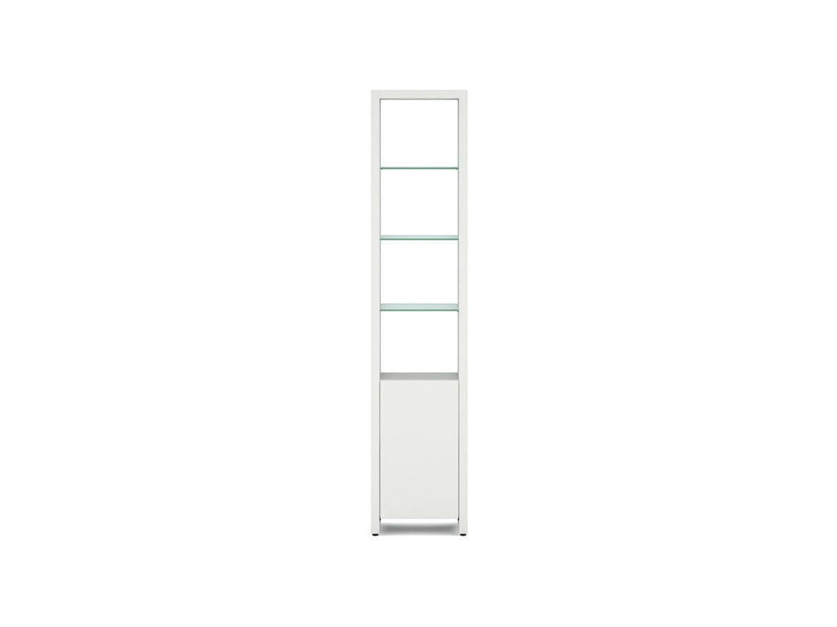 BDI Display & Storage Satin White (sw) Linea Expandable Narrow Bookshelf 5801 | BDI Furniture