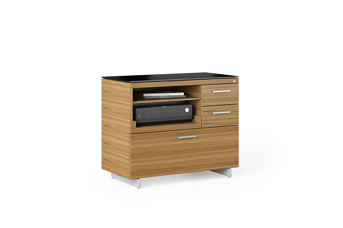 BDI Multifunction Cabinet Chocolate Stained Walnut (CWL) - Satin Nickel (S) Sequel 6117 Multifunction Storage & Printer Cabinet | BDI Furniture
