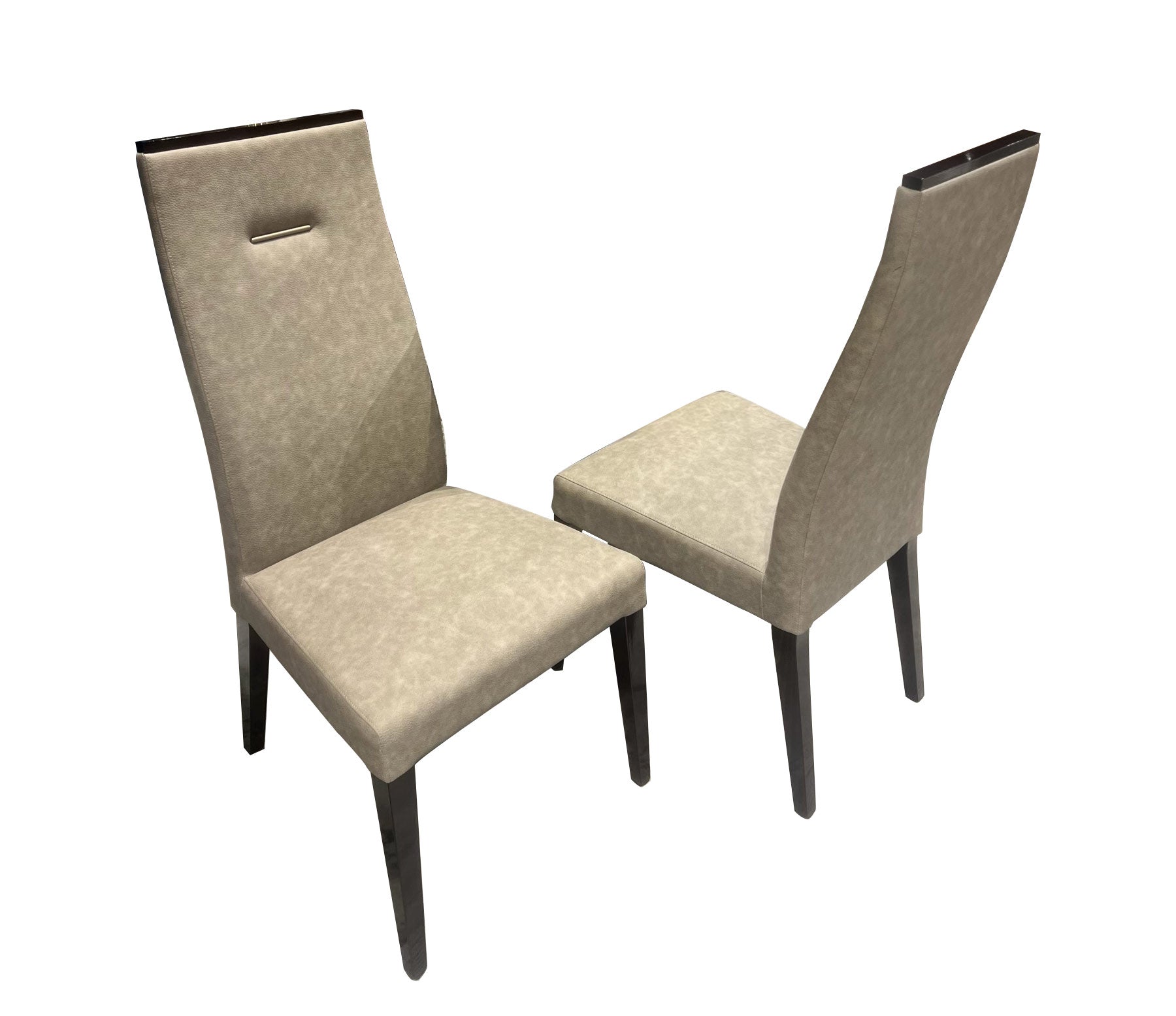Belvedere Dining Chairs (Pair) in Taupe | Alf Italia - Canal Furniture