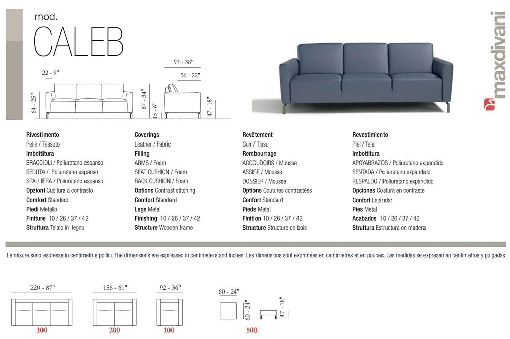 Caleb Leather Loveseat in Taupe | Max Divani - Canal Furniture