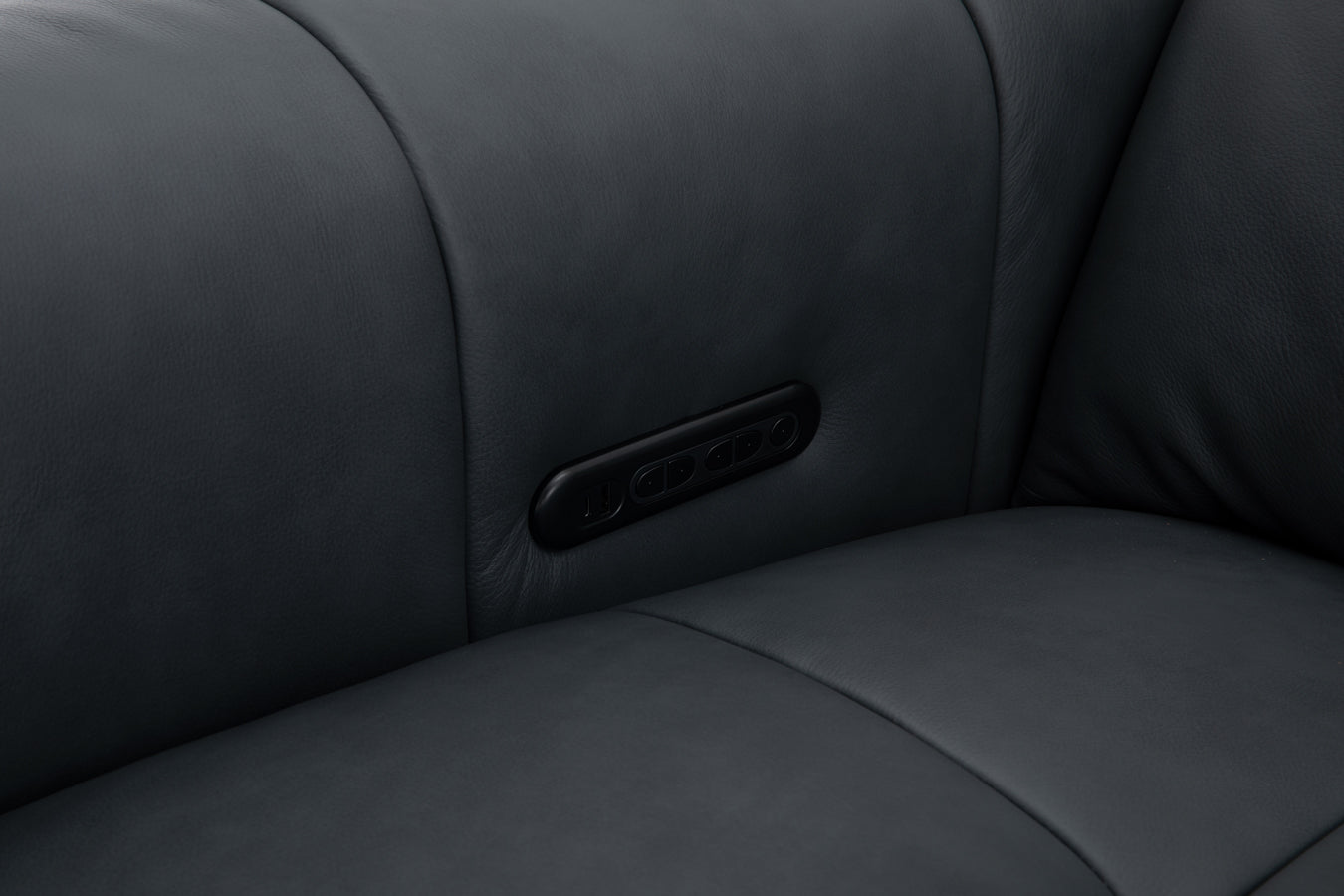 Prescott Leather Sofa in Dark Grey | J&M Furniture - Canal Furniture