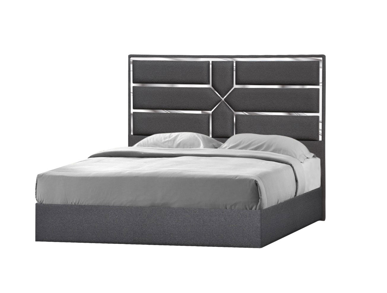 Da Vinci Bed in Charcoal - Canal Furniture