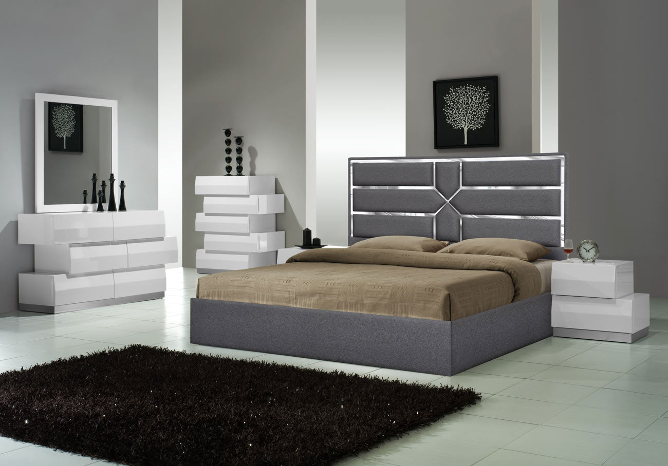 Da Vinci Bed in Charcoal - Canal Furniture