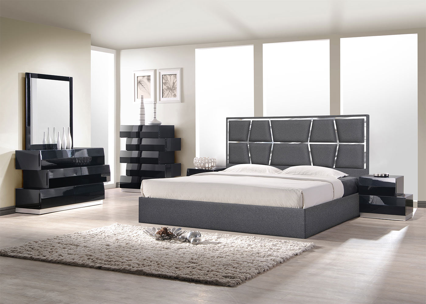 Degas Bed in Charcoal | J&M Furniture - Canal Furniture
