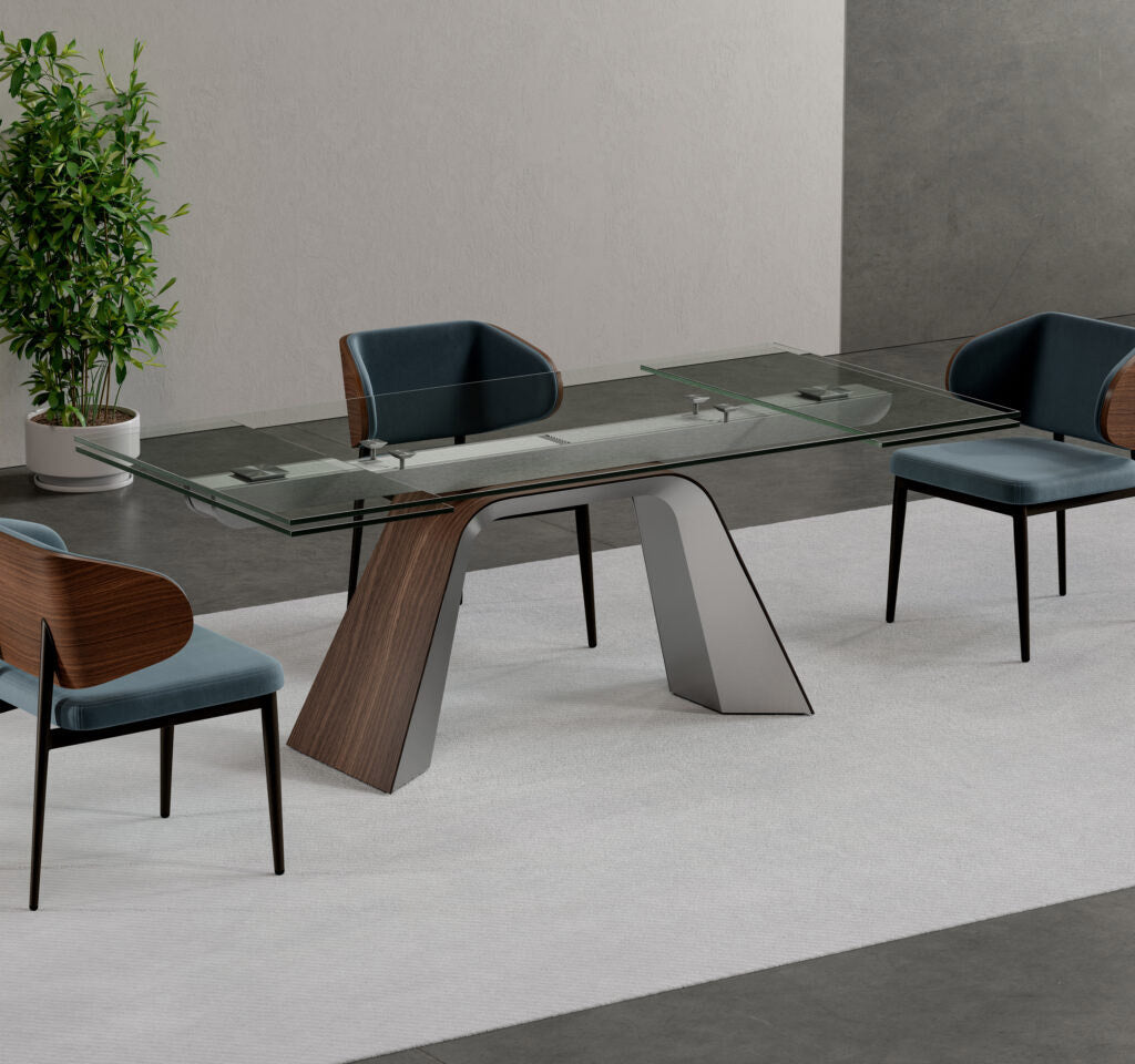 Elite Modern Dining Table Hyper Extension Glass Table 3019 | Elite Modern