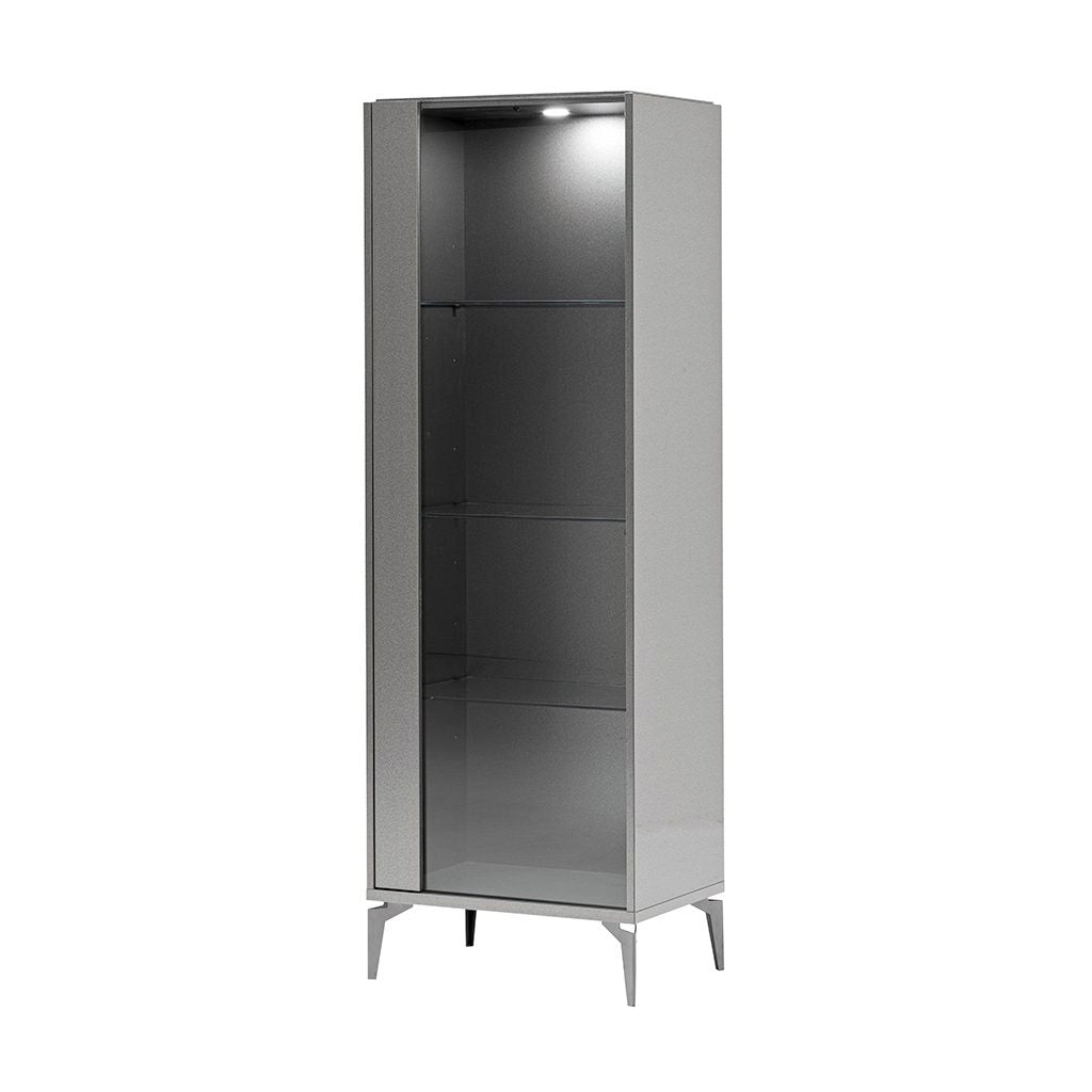 Graphite 1 Door Curio - Canal Furniture