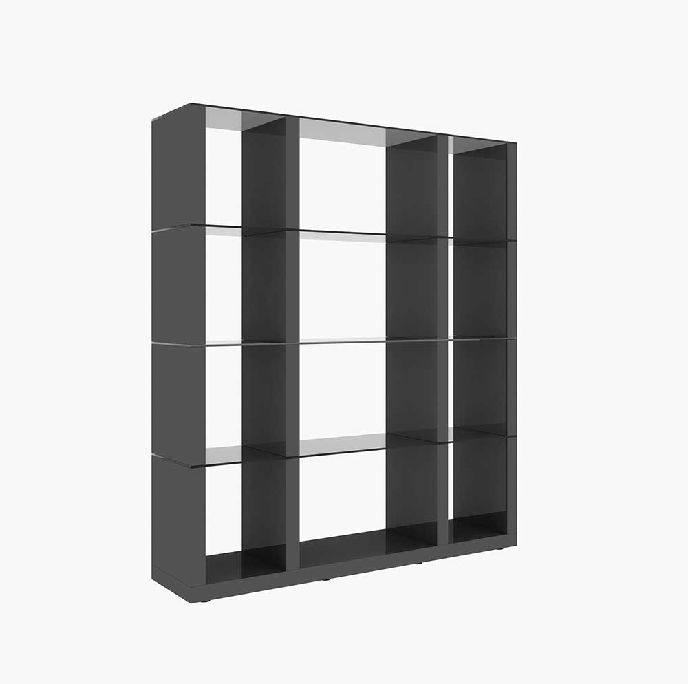 Grey Cloud Wall Unit in High Gloss - Canal Furniture