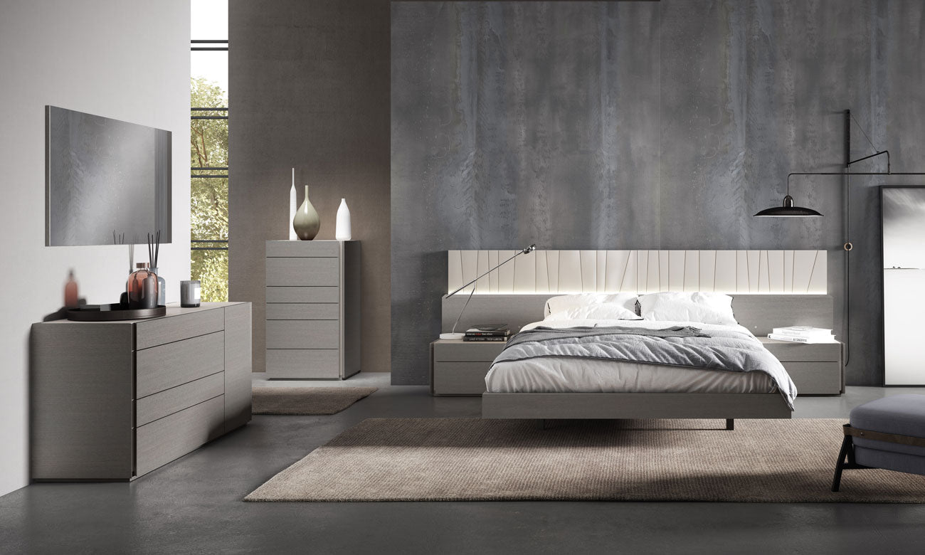 Porto Premium Bed in Grey | J&M Furniture - Canal Furniture