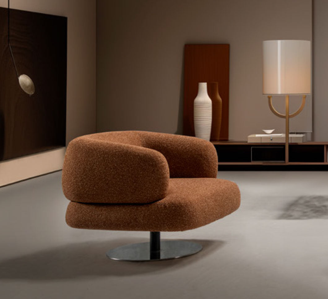 HF5011 Modern Fabric Armchair in Brown | J&M Furniture - Canal Furniture