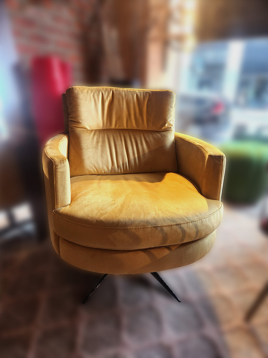 Thea I572 Lounge Fabric Armchair in Mustard | Incanto - Canal Furniture
