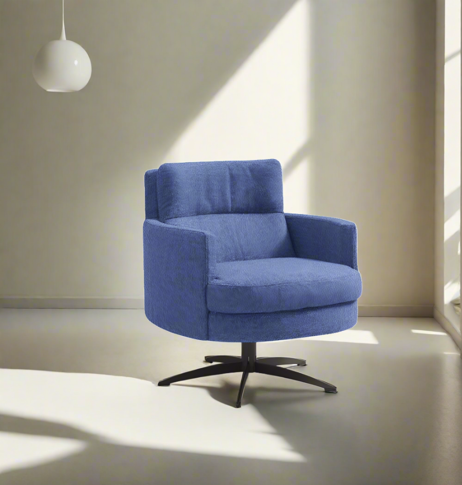 Thea I572 Lounge Fabric Armchair in Blue | Incanto - Canal Furniture