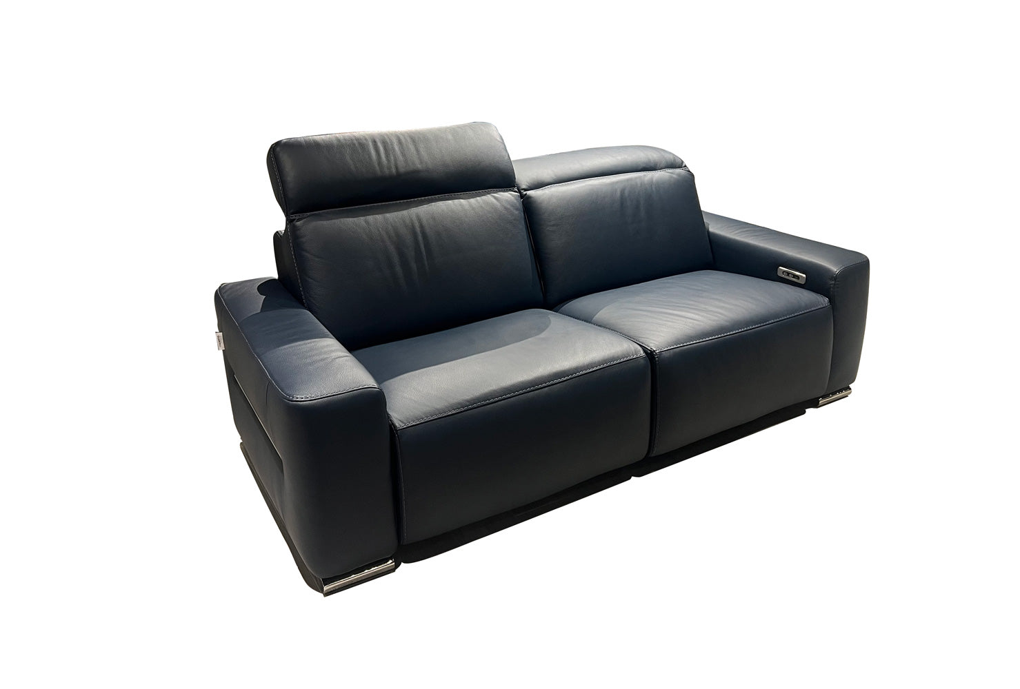 i790 Reclining Leather Sofa in Blue | Incanto - Canal Furniture