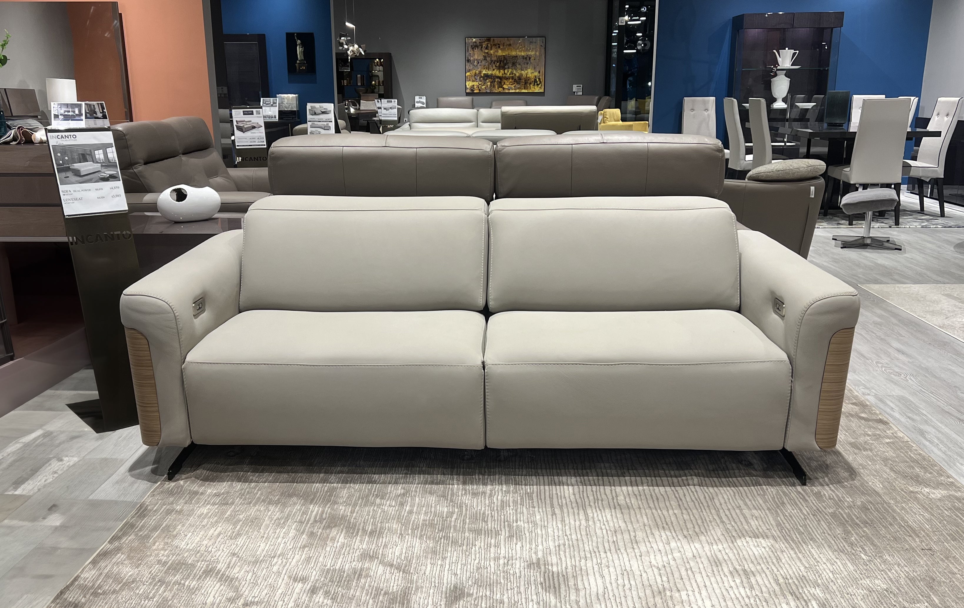 i803 Leather Loveseat | Incanto - Canal Furniture