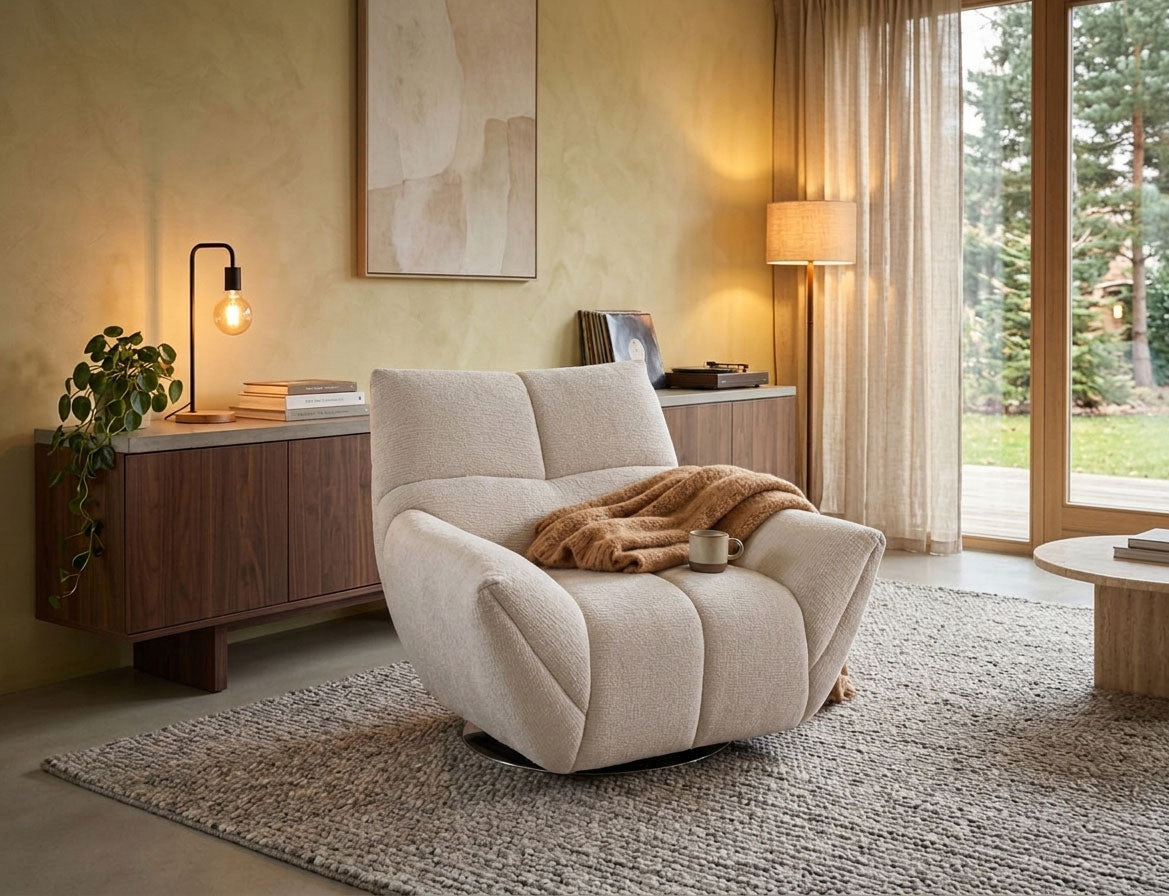 Incanto Italian Attitude Chair Atlas Swivel Chair in Light Grey | J&M Furniture