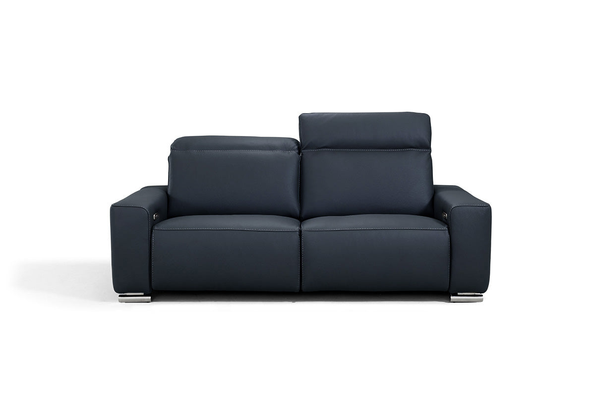 Incanto Italian Attitude Couches & Sofa i790 Reclining Leather Sofa in Blue | Incanto