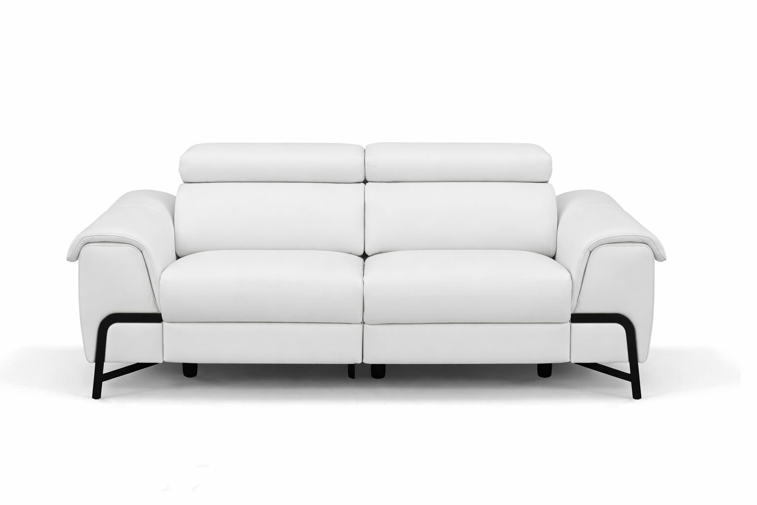 Incanto Italian Attitude Couches & Sofa i917 Leather Sofa Recliner in White | Incanto