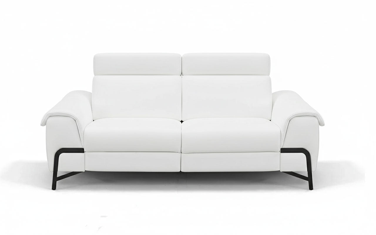 Incanto Italian Attitude Couches & Sofa i917 Leather Sofa Recliner in White | Incanto