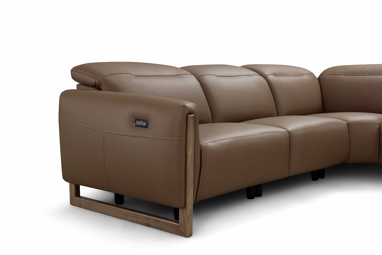 Incanto Italian Attitude Couches & Sofa i952 Reclining Sectional in Light Grey | Incanto