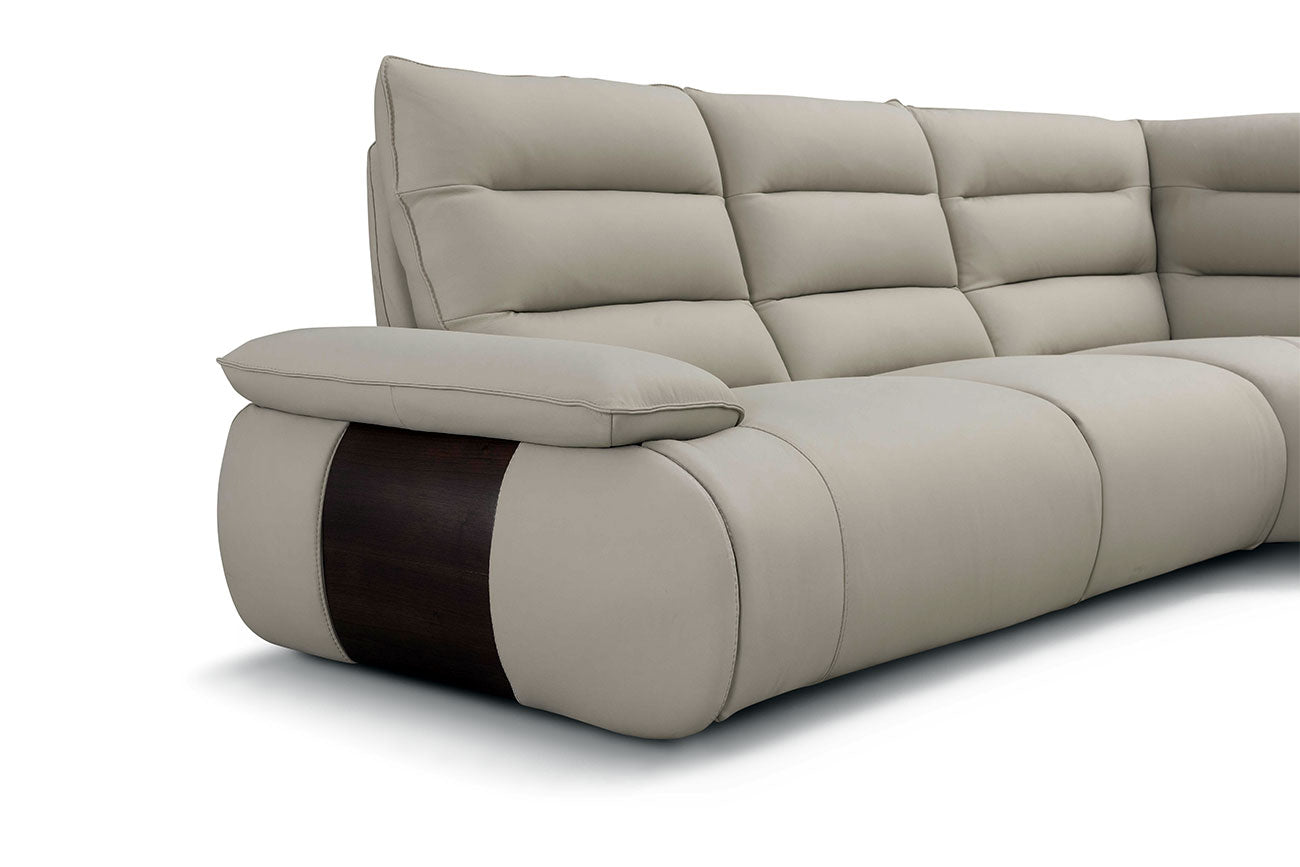 Incanto Italian Attitude Couches & Sofa i954 Reclining Sectional in Light Grey | Incanto