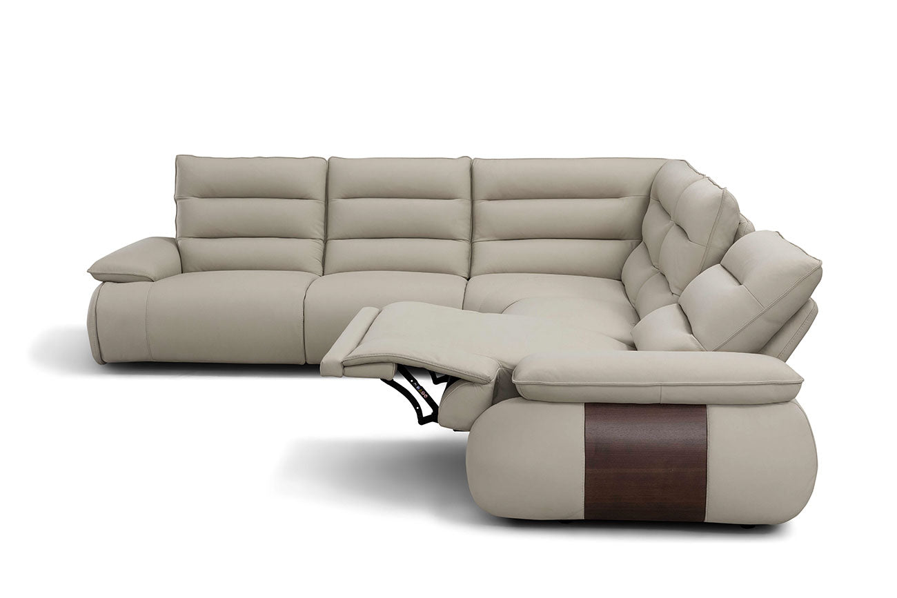 Incanto Italian Attitude Couches & Sofa i954 Reclining Sectional in Light Grey | Incanto