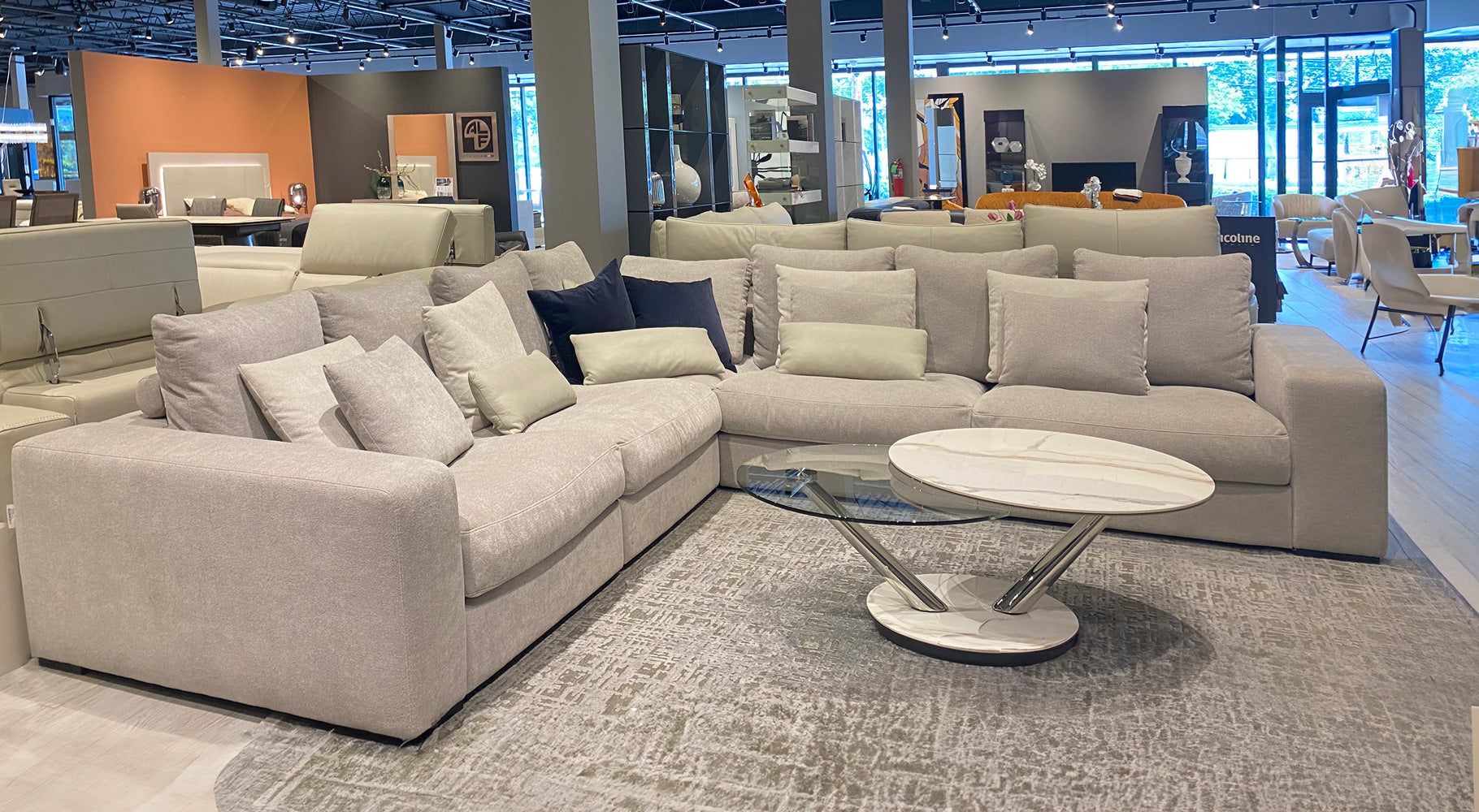 Incanto Italian Attitude Couches & Sofa Incanto B672 Fabric Sectional | Incanto Italia