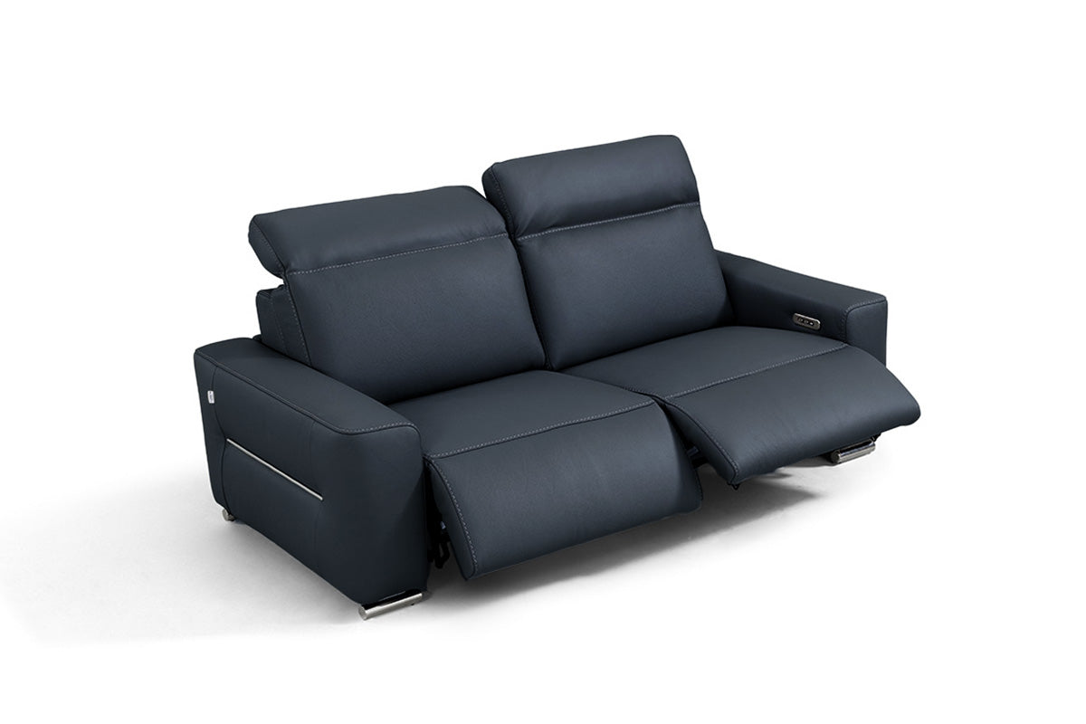 Incanto Italian Attitude Loveseat i790 Reclining Leather Loveseat in Blue | Incanto