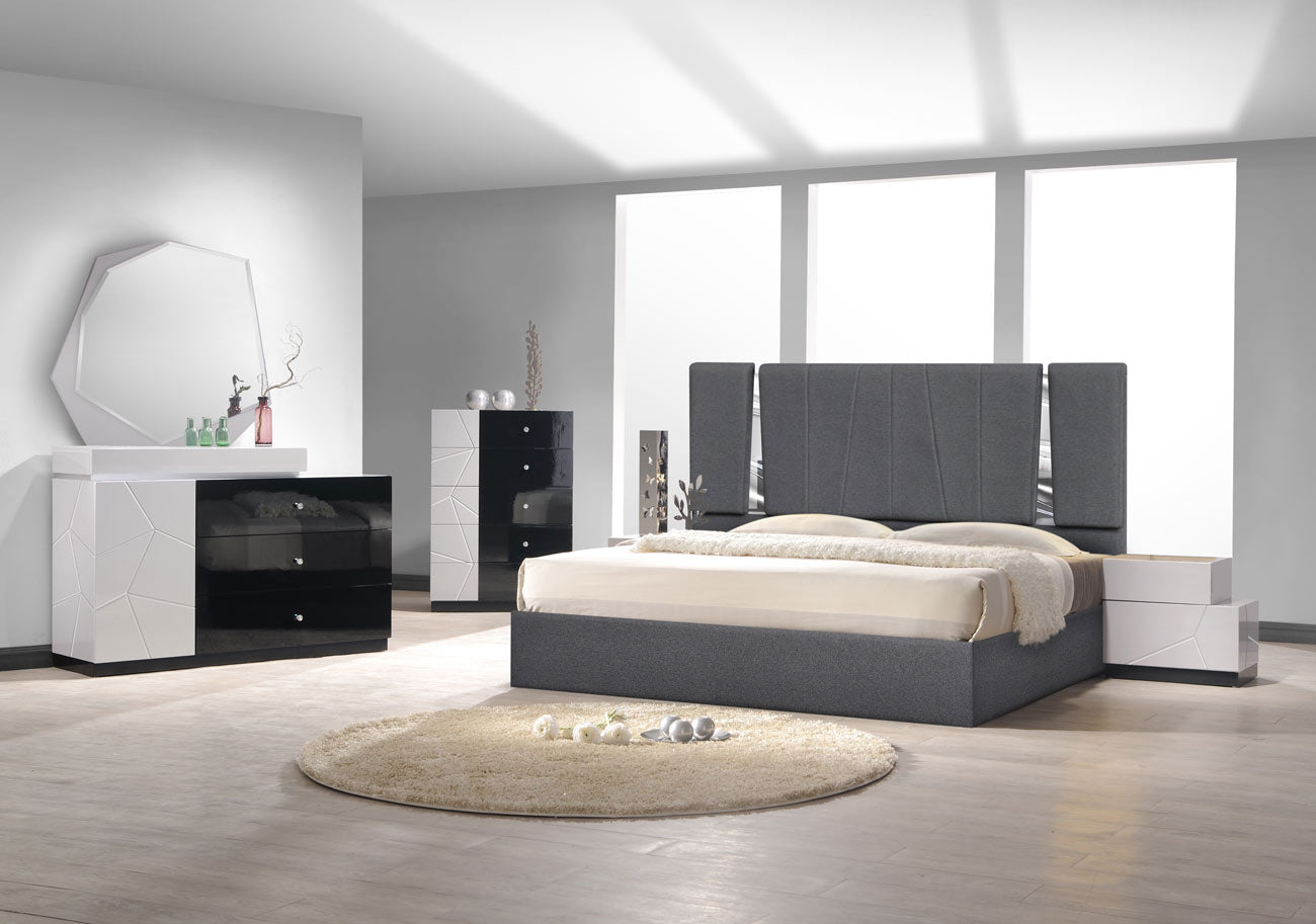 J and M Furniture Bed Matissee Bed in Charcoal