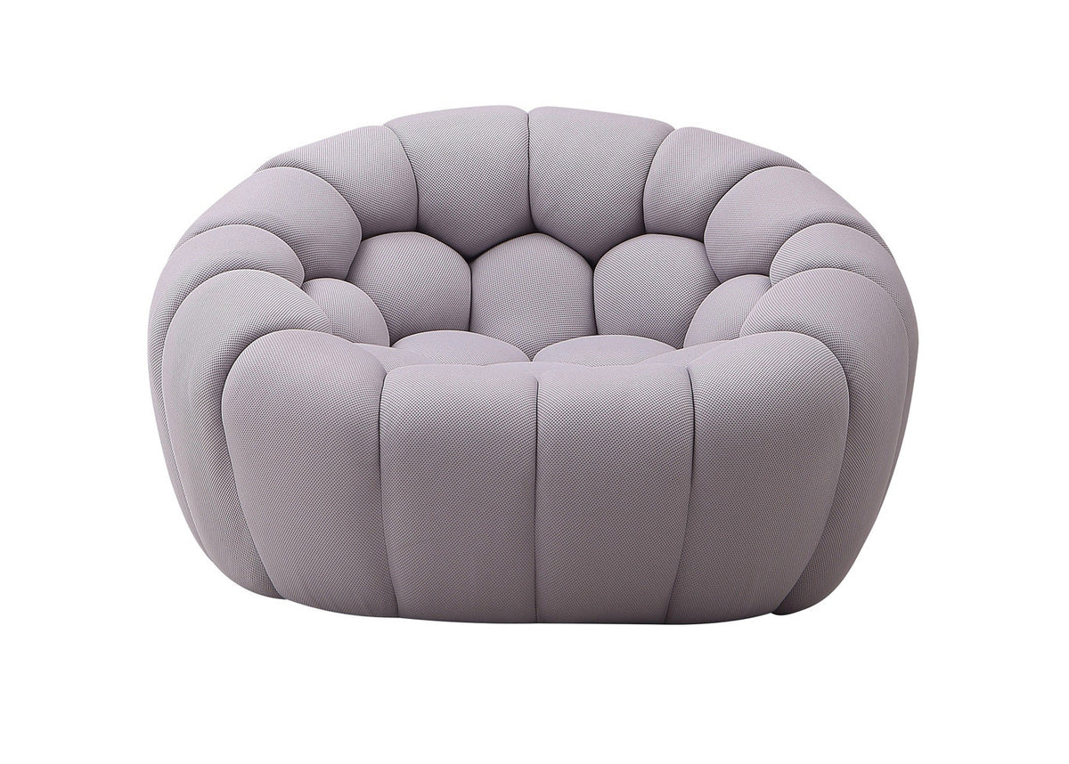 J and M Furniture Chair 1 Chair Fantasy Fabric Chair in Grey