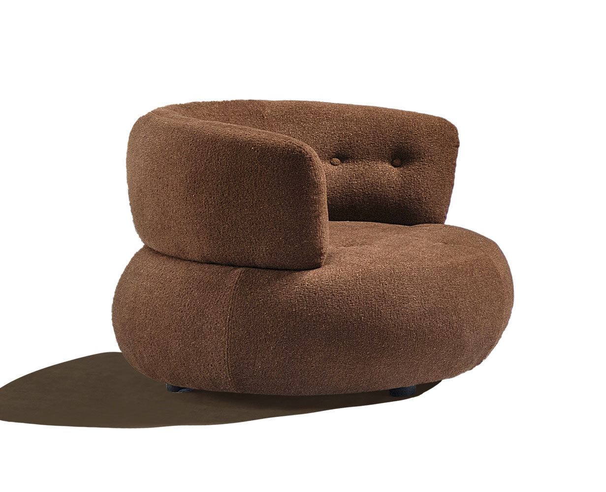 J and M Furniture Chair HF5512 Fabric Armchair in Dark Brown | J&M Furniture