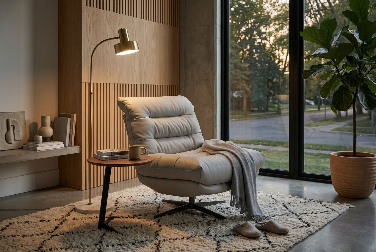 J and M Furniture Chair Nest Swivel Chair in Light Grey | J&M Furniture