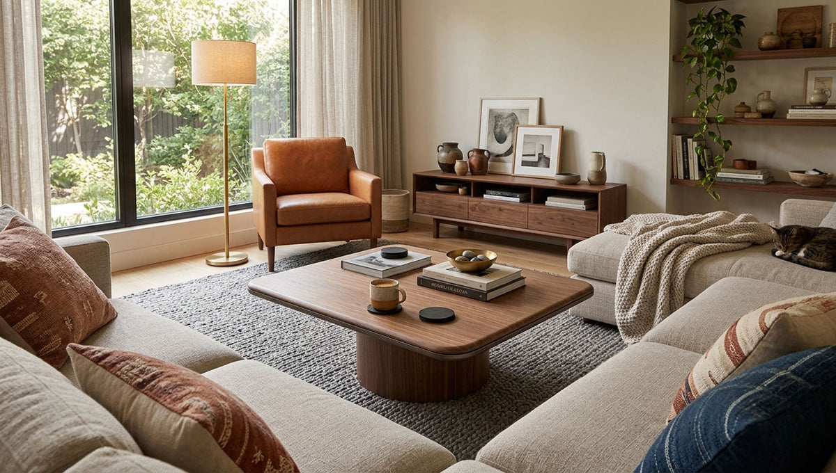 J and M Furniture Coffee Table 475A Coffee Table In Walnut | J&M Furniture